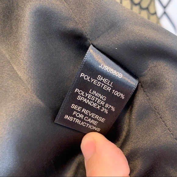 Gold metallic brocade fish scale blazer NYE holiday - Picture 6 of 8